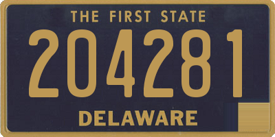 DE license plate 204281
