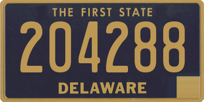 DE license plate 204288