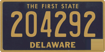 DE license plate 204292