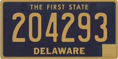 DE license plate 204293