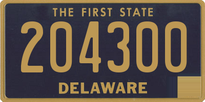 DE license plate 204300