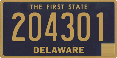 DE license plate 204301