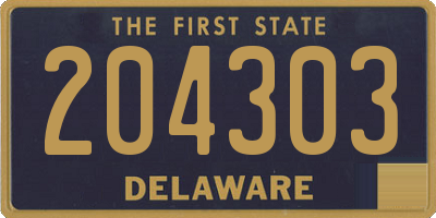 DE license plate 204303
