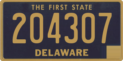 DE license plate 204307