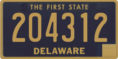 DE license plate 204312