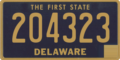 DE license plate 204323