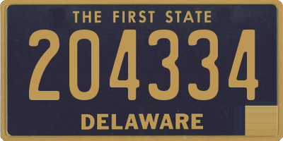 DE license plate 204334