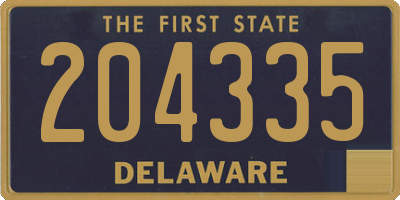 DE license plate 204335