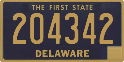 DE license plate 204342