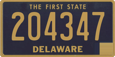 DE license plate 204347