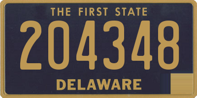 DE license plate 204348