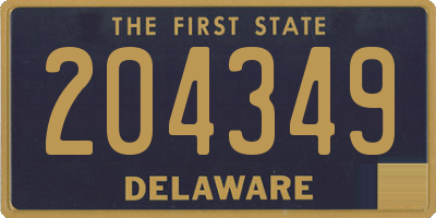 DE license plate 204349