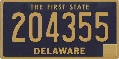 DE license plate 204355