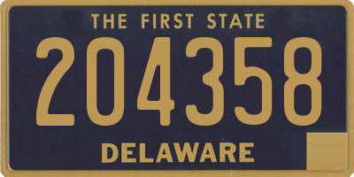 DE license plate 204358