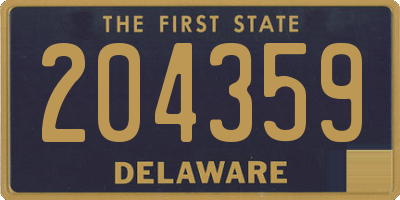 DE license plate 204359