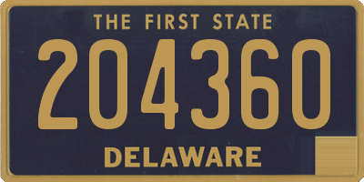 DE license plate 204360