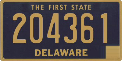 DE license plate 204361