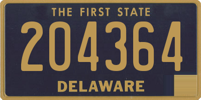 DE license plate 204364