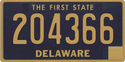 DE license plate 204366