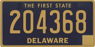 DE license plate 204368