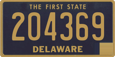 DE license plate 204369