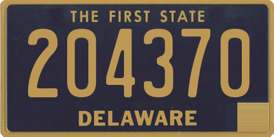 DE license plate 204370