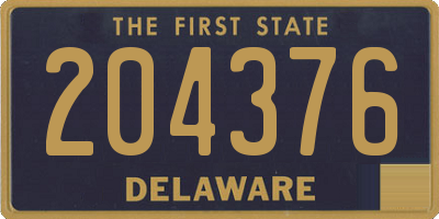 DE license plate 204376