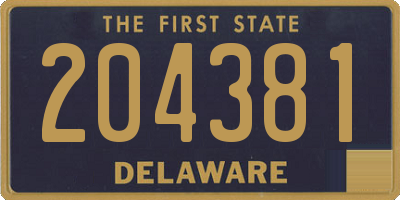 DE license plate 204381