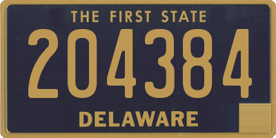 DE license plate 204384