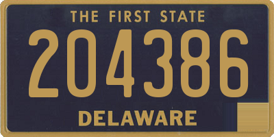 DE license plate 204386
