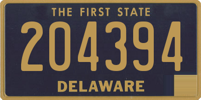 DE license plate 204394