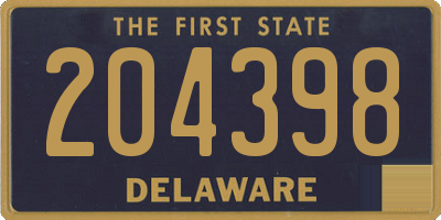 DE license plate 204398