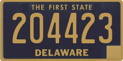 DE license plate 204423