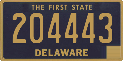 DE license plate 204443