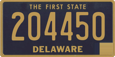 DE license plate 204450