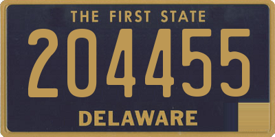 DE license plate 204455