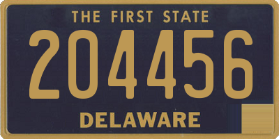 DE license plate 204456