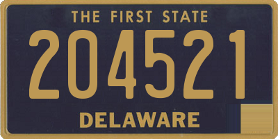 DE license plate 204521