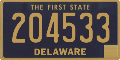 DE license plate 204533
