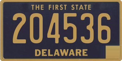 DE license plate 204536