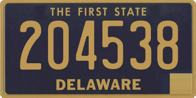 DE license plate 204538