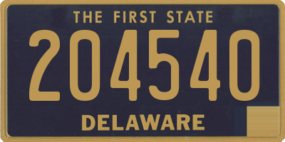 DE license plate 204540