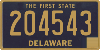 DE license plate 204543