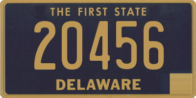 DE license plate 20456