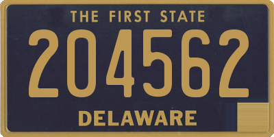 DE license plate 204562