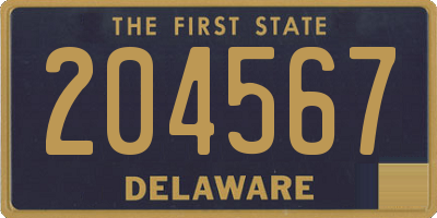 DE license plate 204567