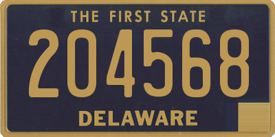 DE license plate 204568