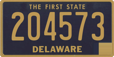 DE license plate 204573