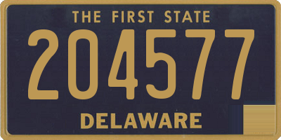 DE license plate 204577