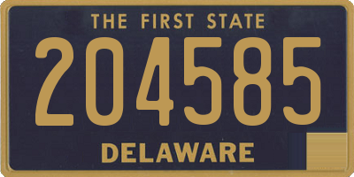 DE license plate 204585